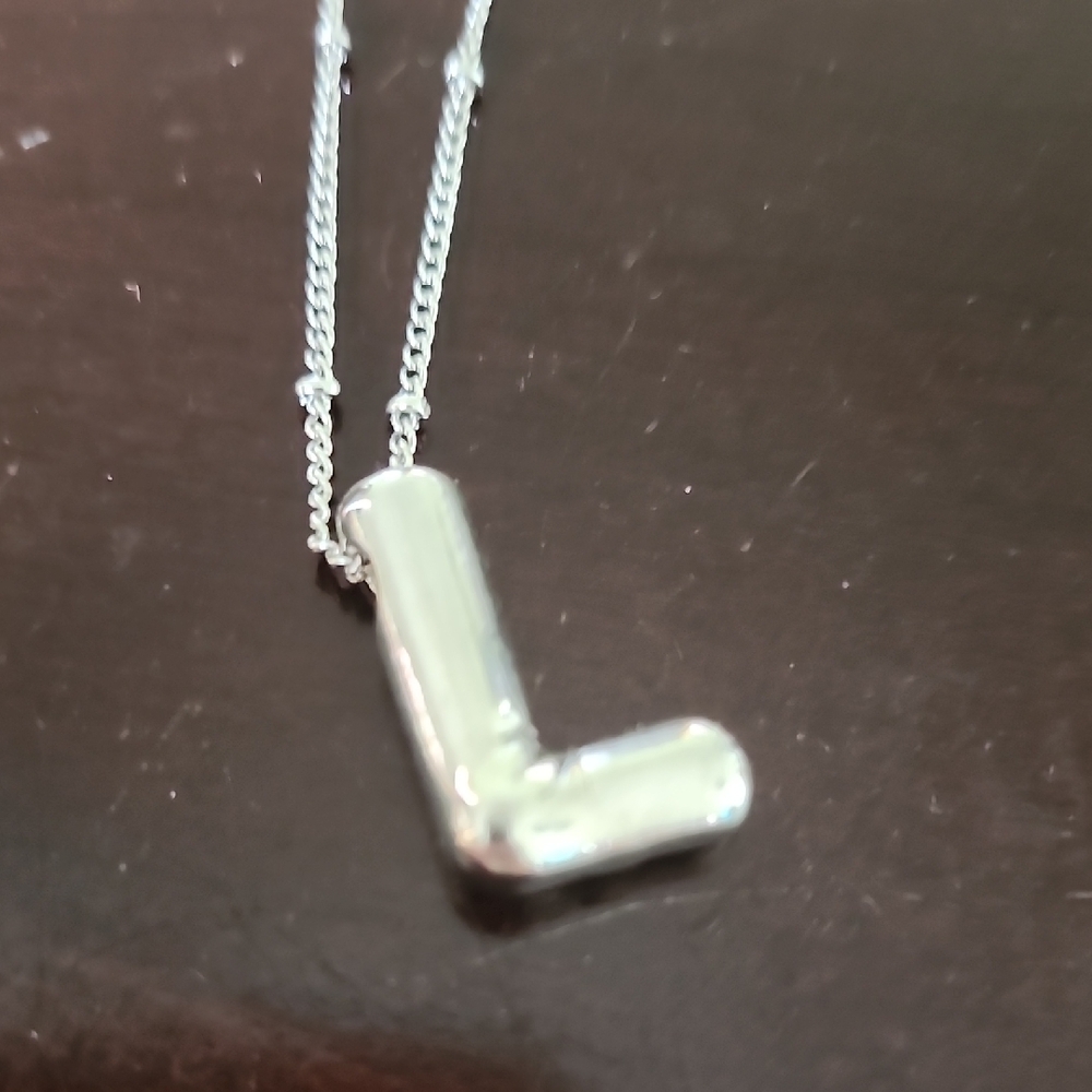 Silver Initial 'L' Necklace